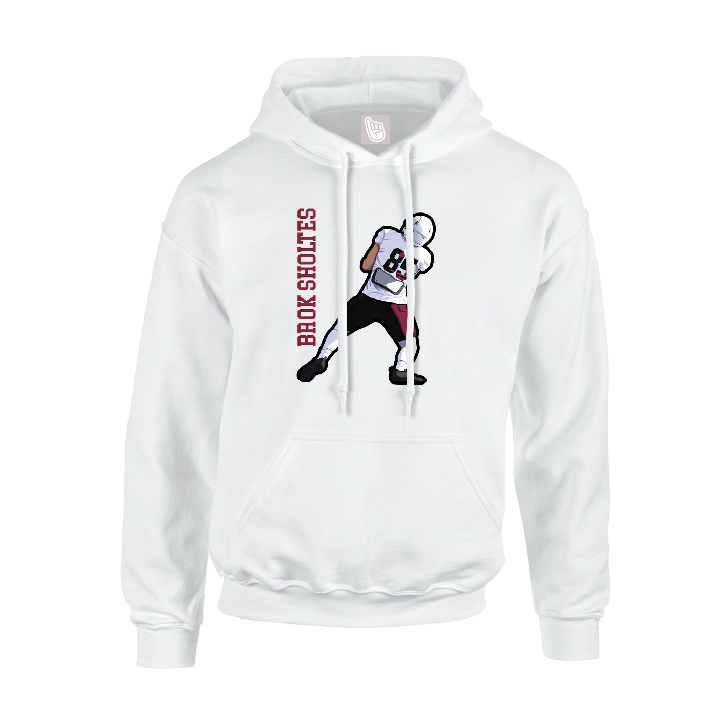 Hoodie — Name Vertical in White