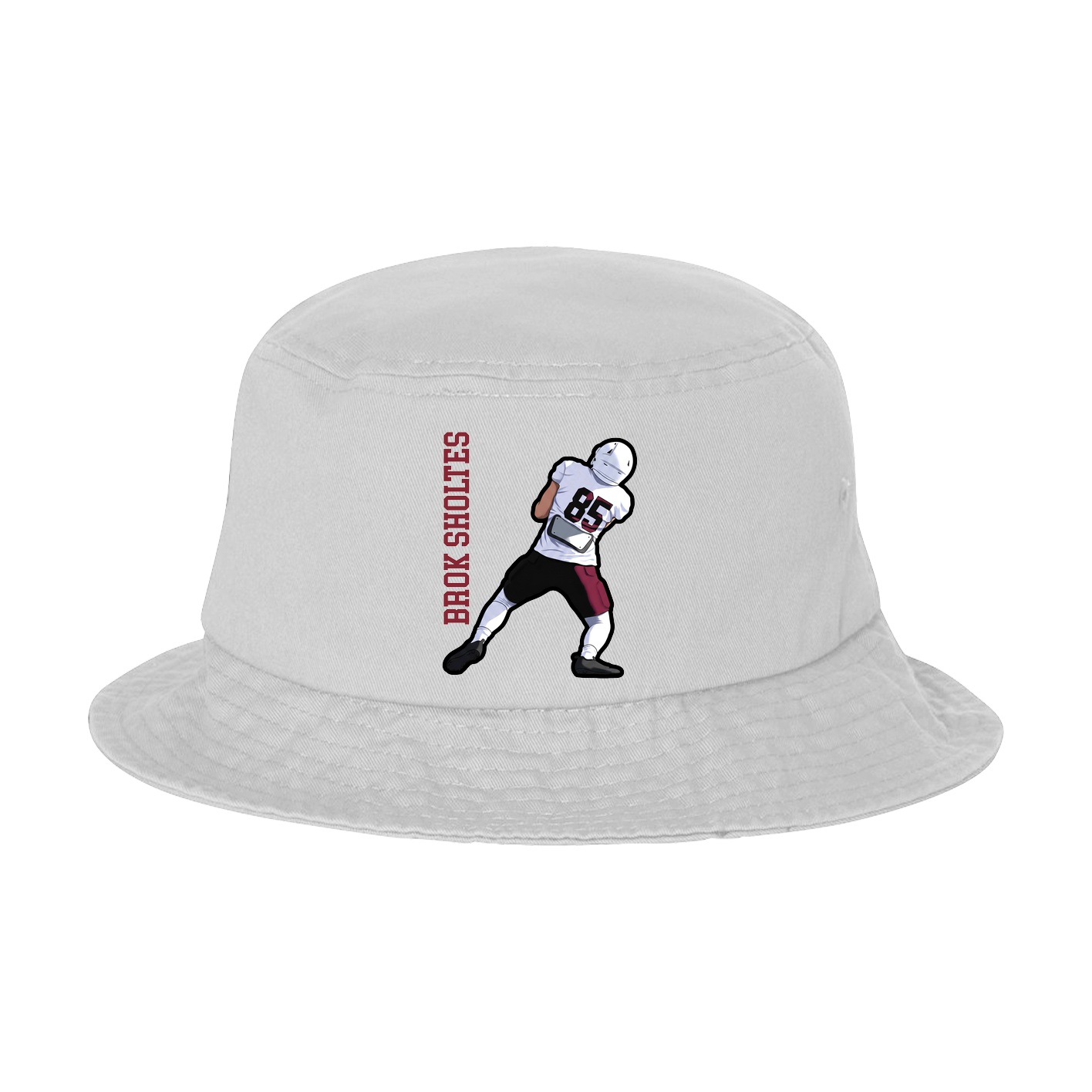 Bucket Cap — Name Vertical in White