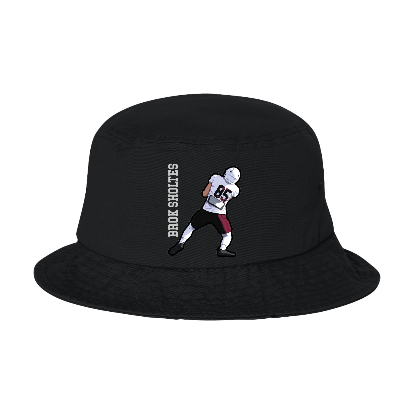Bucket Cap — Name Vertical in Black