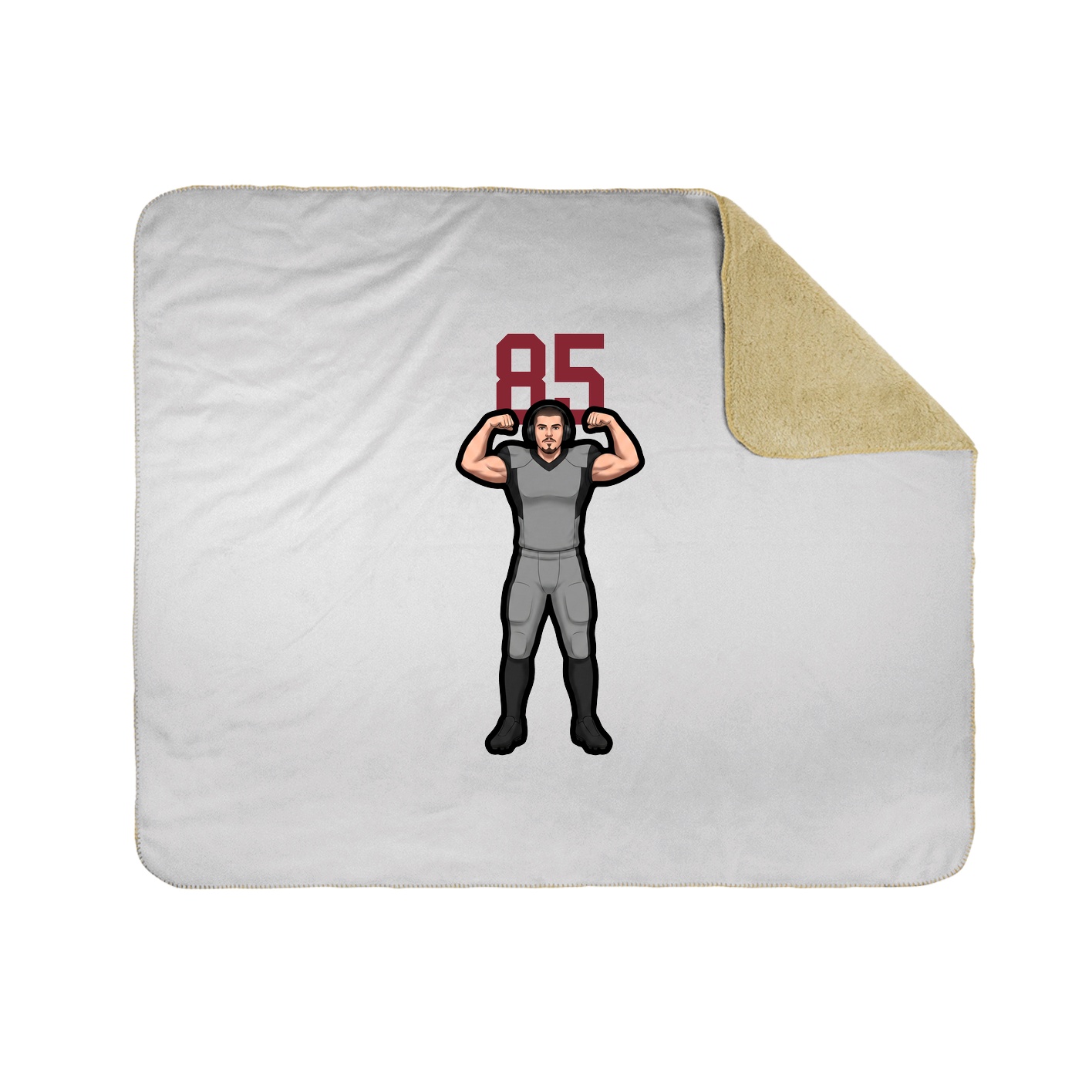 Throw Blanket — Number Top in White