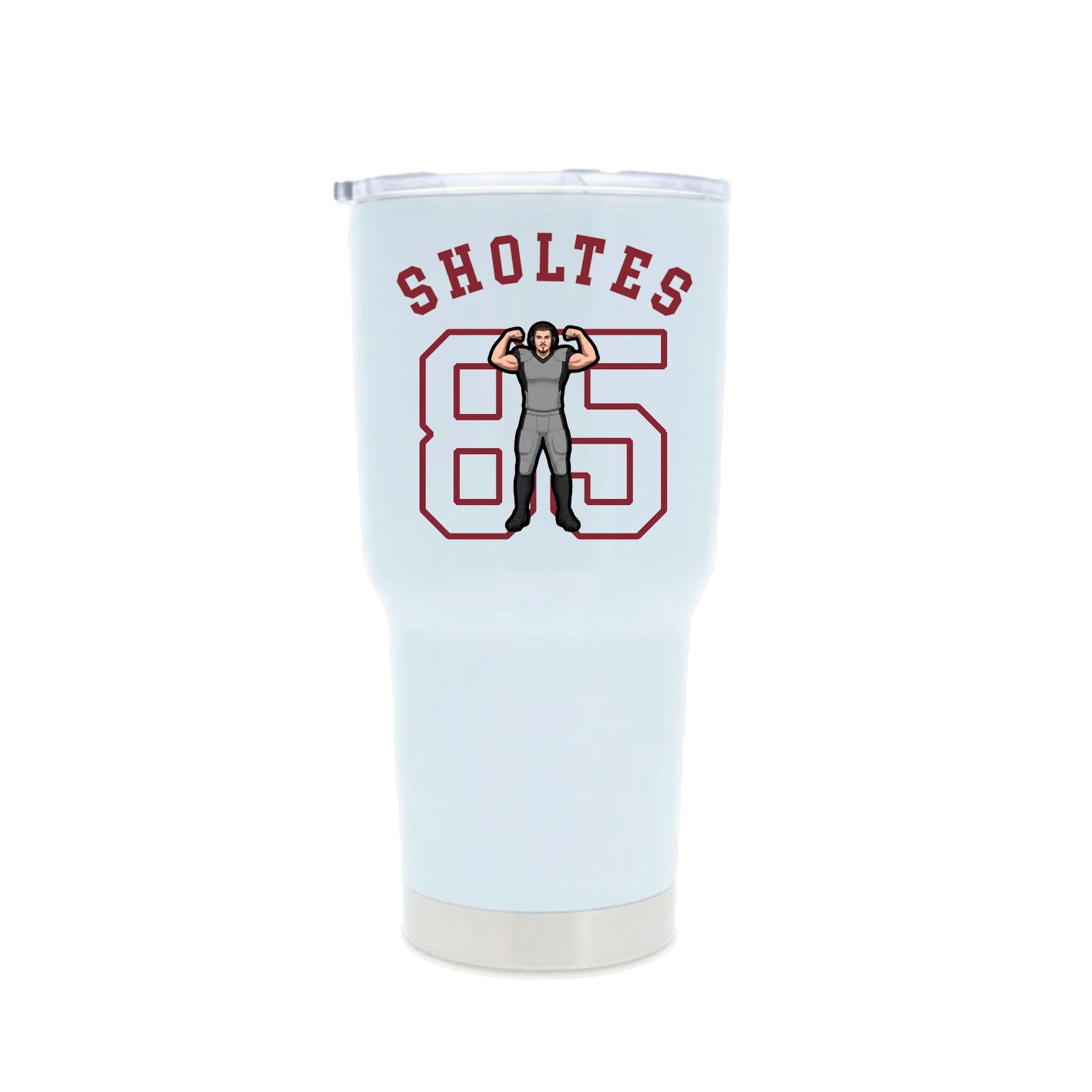 30oz Stainless Steel Tumbler — Shirsey Arch in White