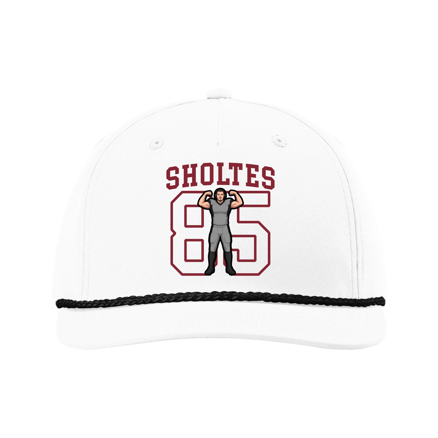 Five-Panel Classic Rope Cap — Shirsey in White