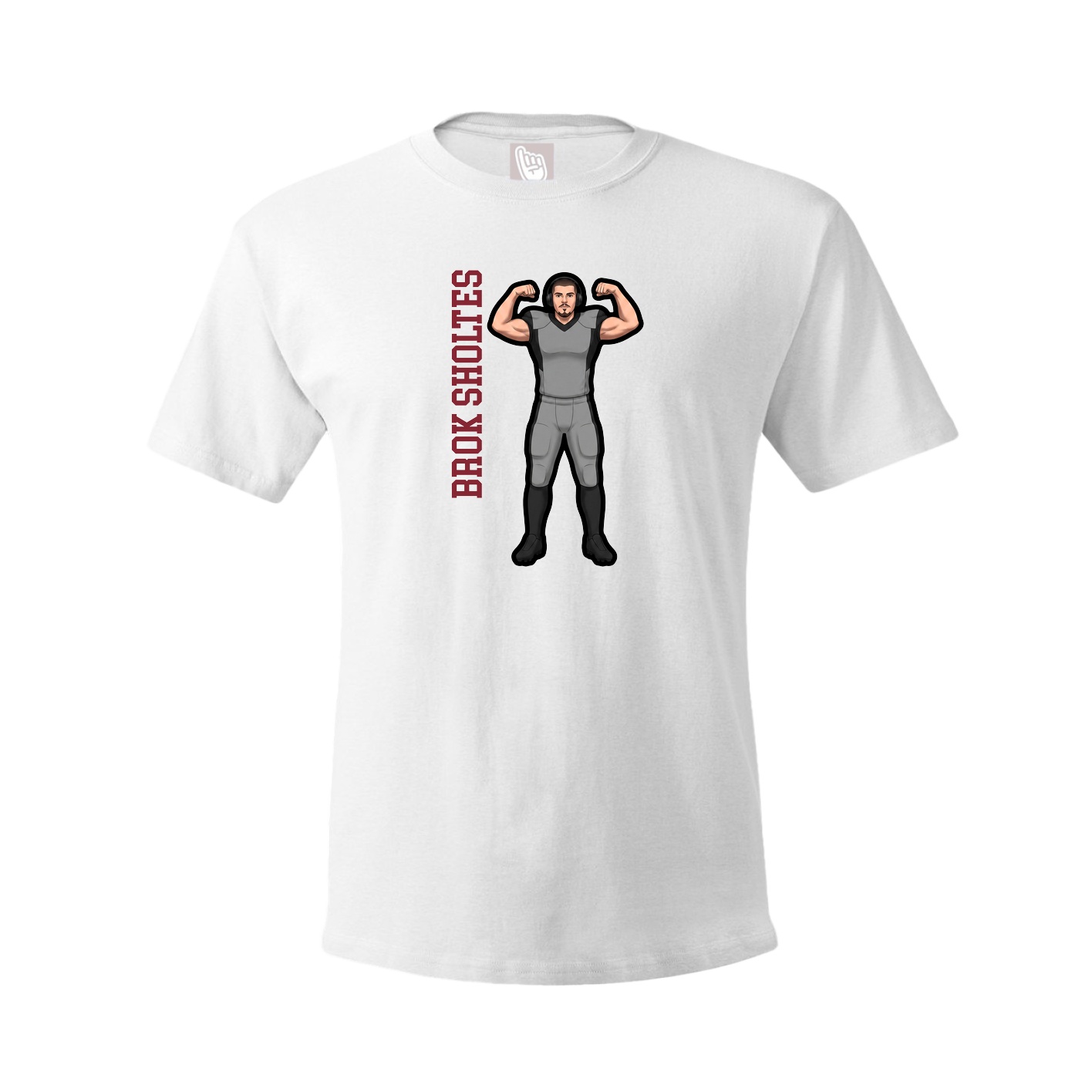 Tee — Name Vertical in White