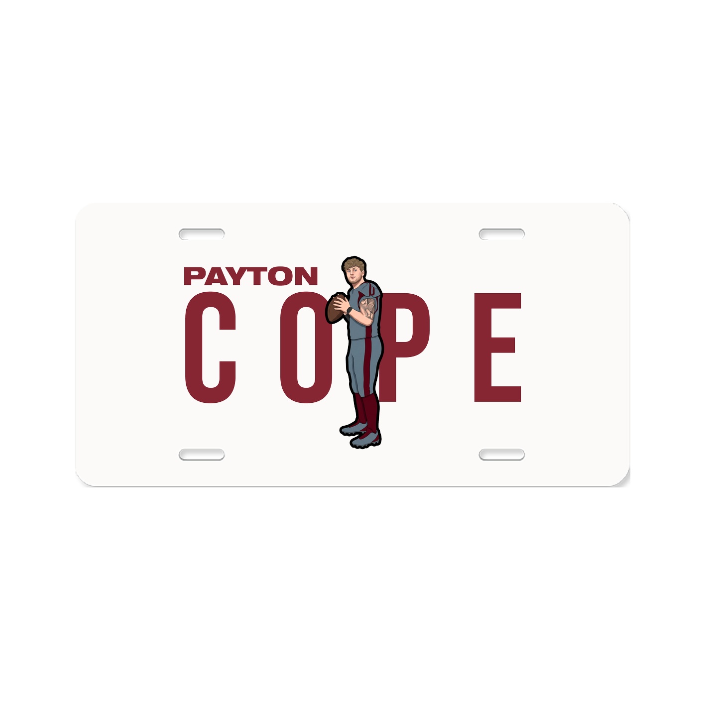 License Plate — Player Name in Classic