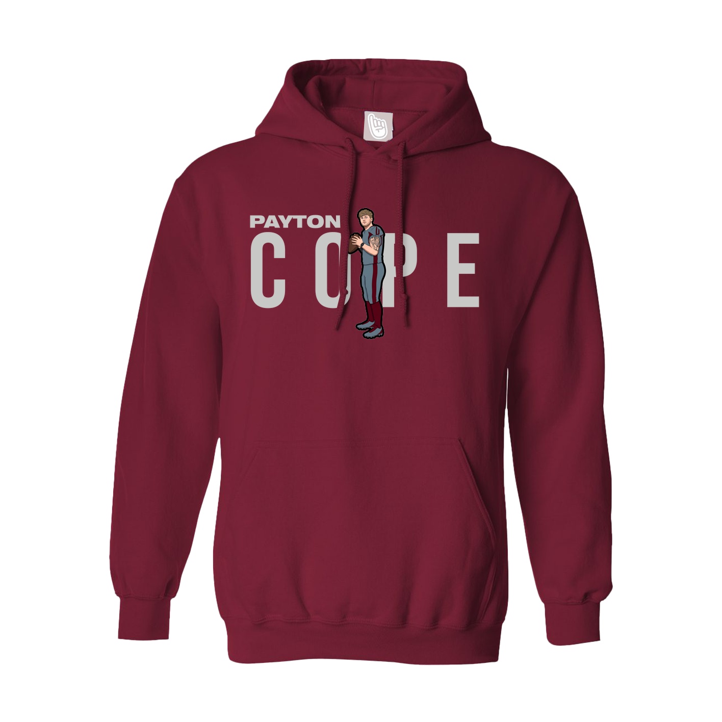 Hoodie — Player Name in Cardinal