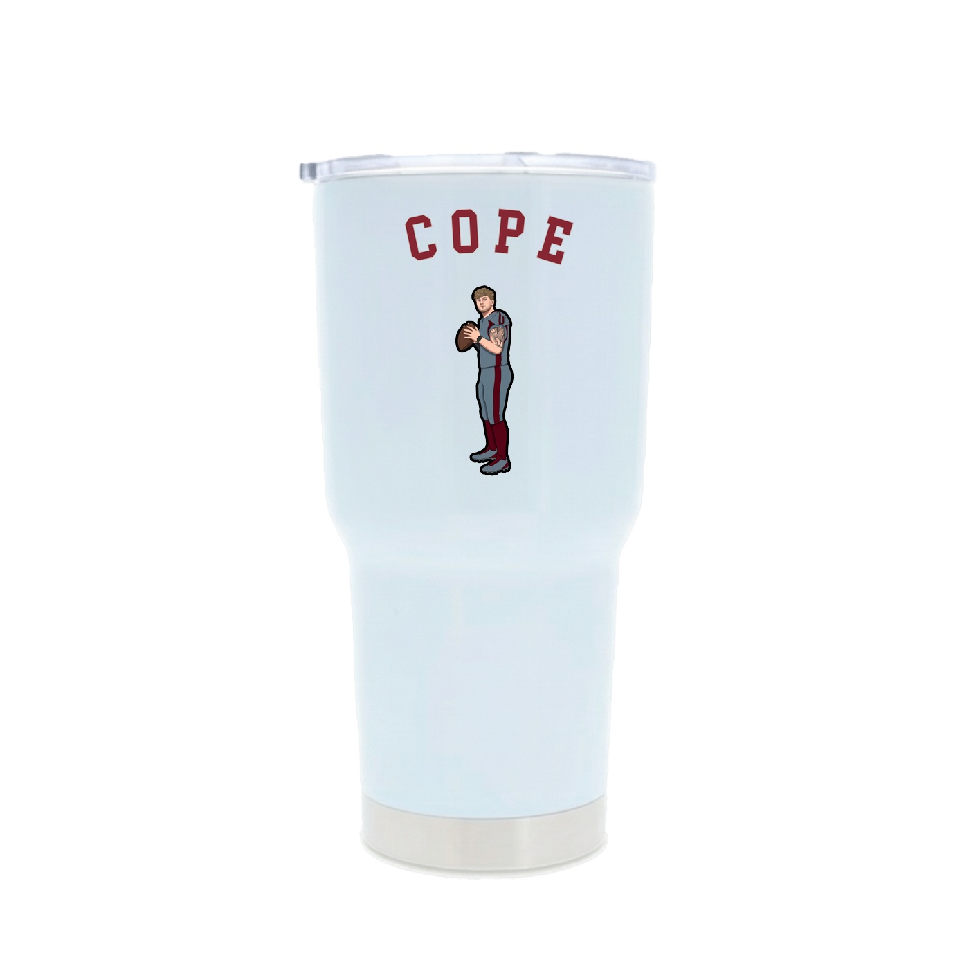 30oz Stainless Steel Tumbler — Shirsey Arch in White