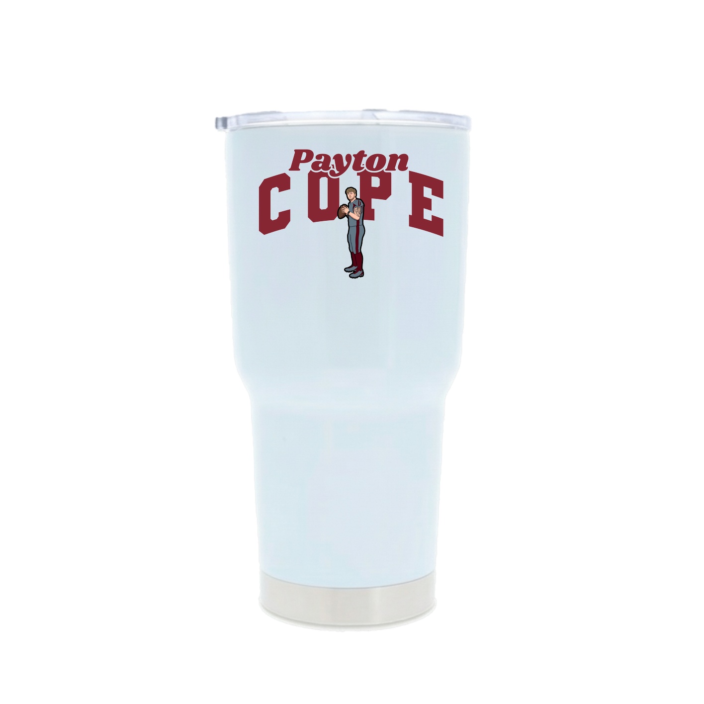 30oz Stainless Steel Tumbler — Signature Arch in White