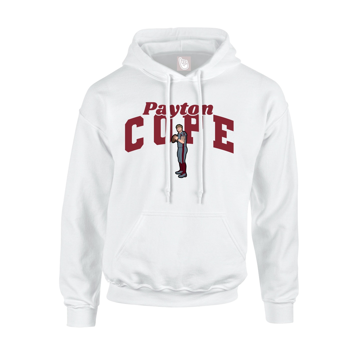 Youth Hoodie — Signature Arch in White