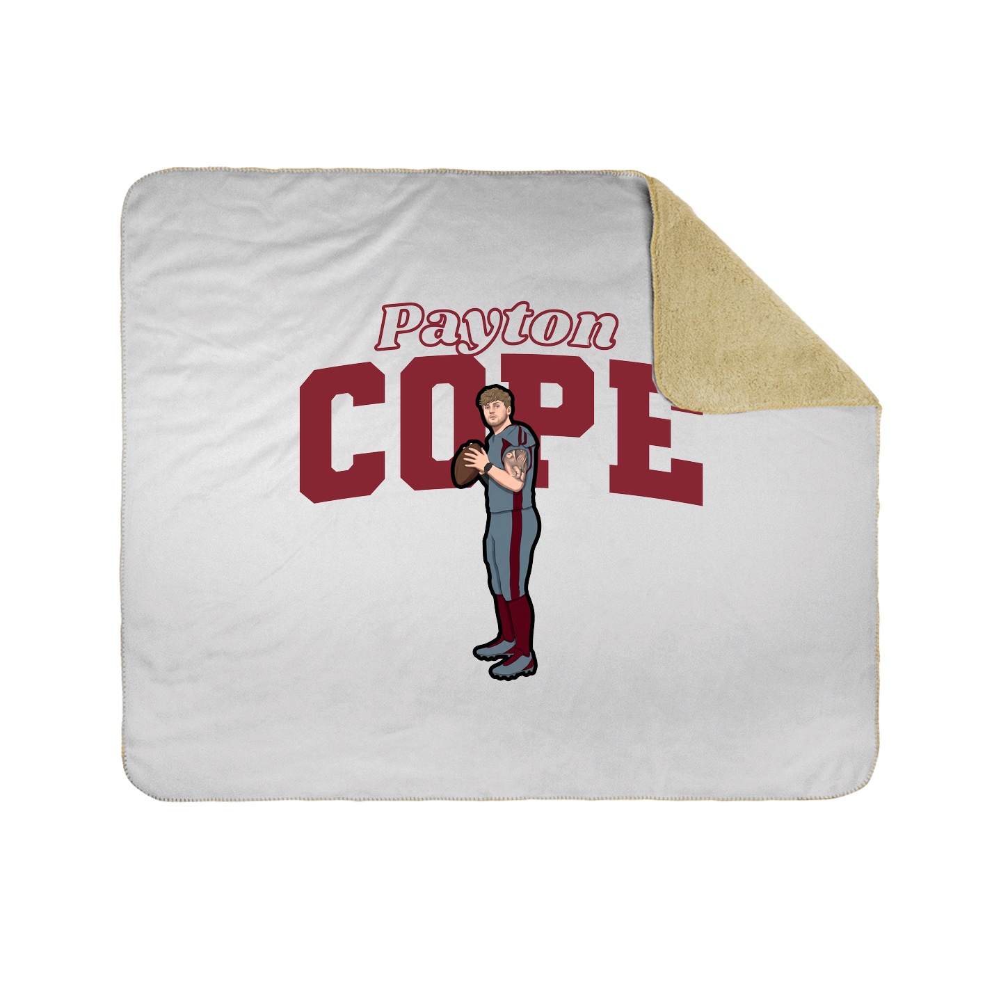 Throw Blanket — Name Arch in White