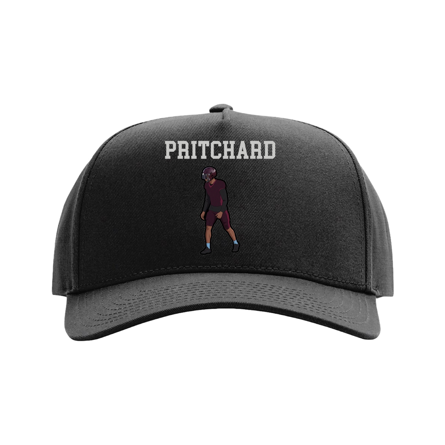 Full Fabric Five-Panel Champ Cap — Shirsey in Black