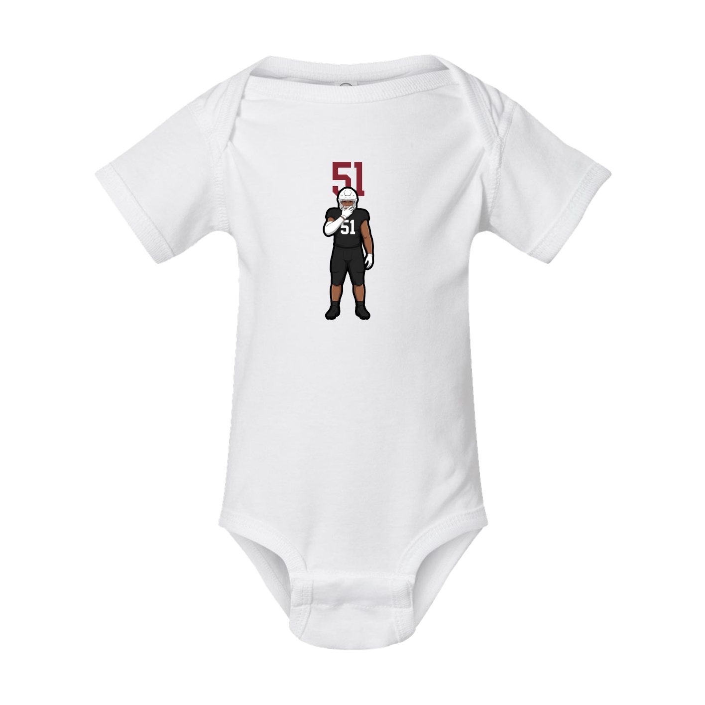 Baby Onesie — Number Top in White
