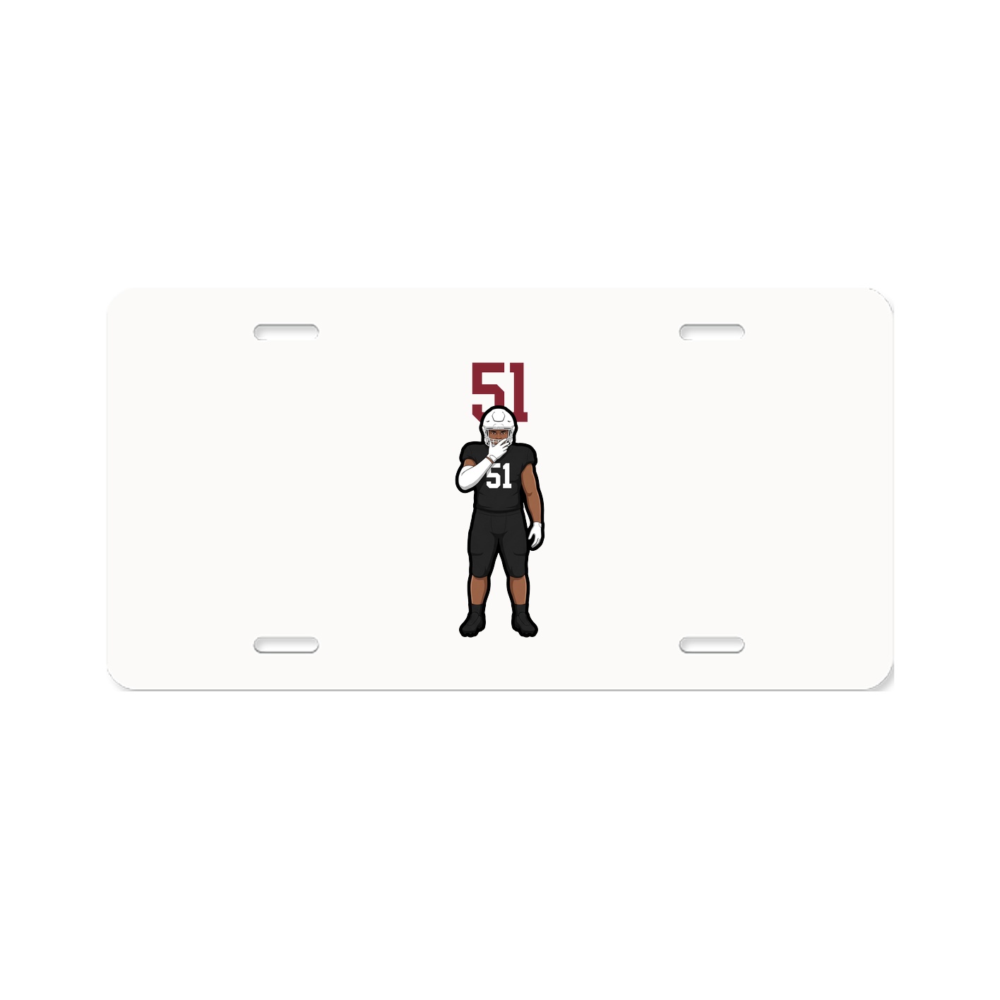 License Plate — Number Top in Classic