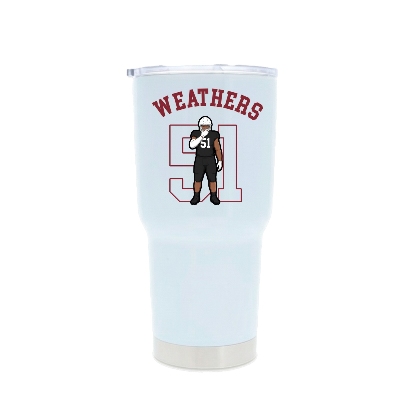 30oz Stainless Steel Tumbler — Shirsey Arch in White