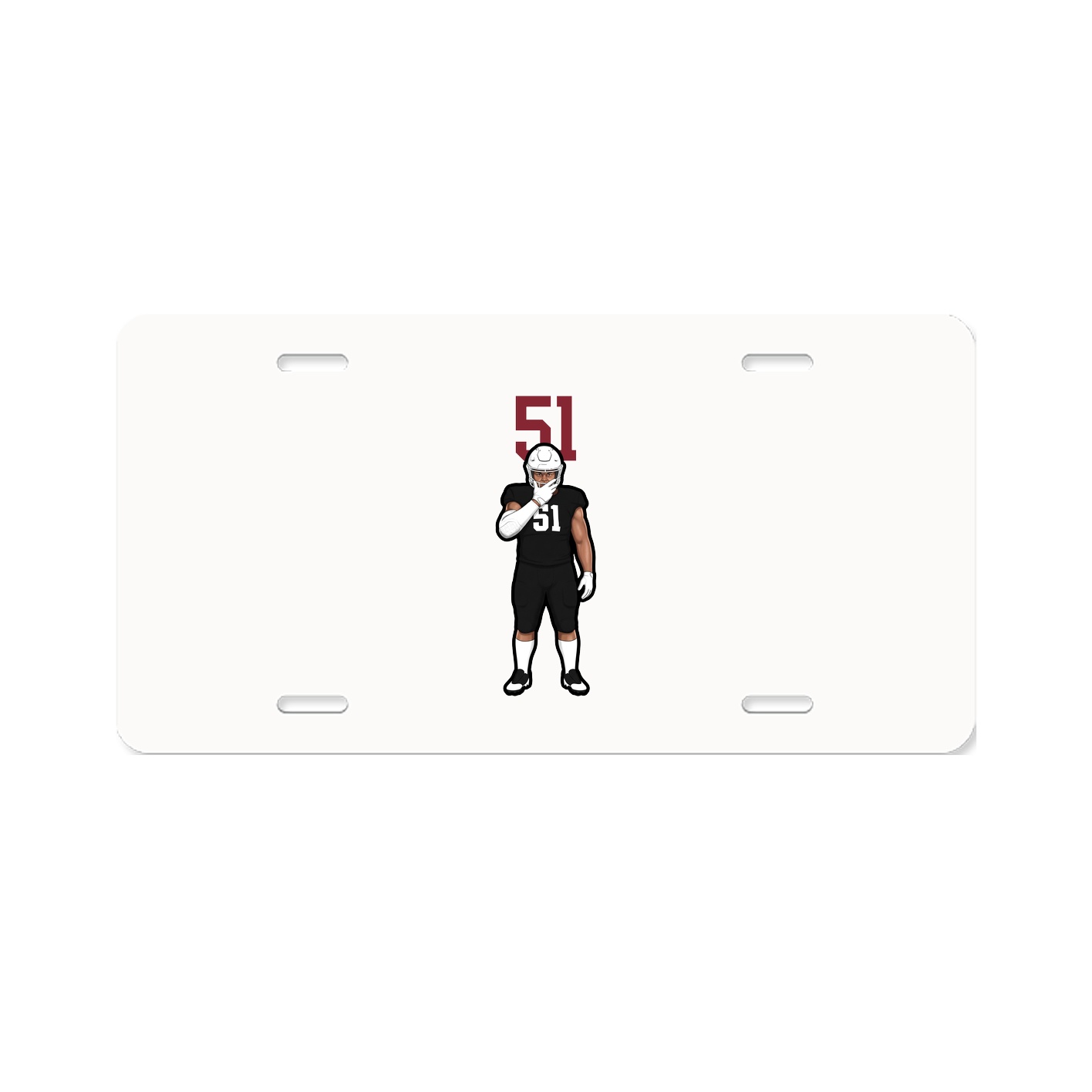 License Plate — Number Top in Classic
