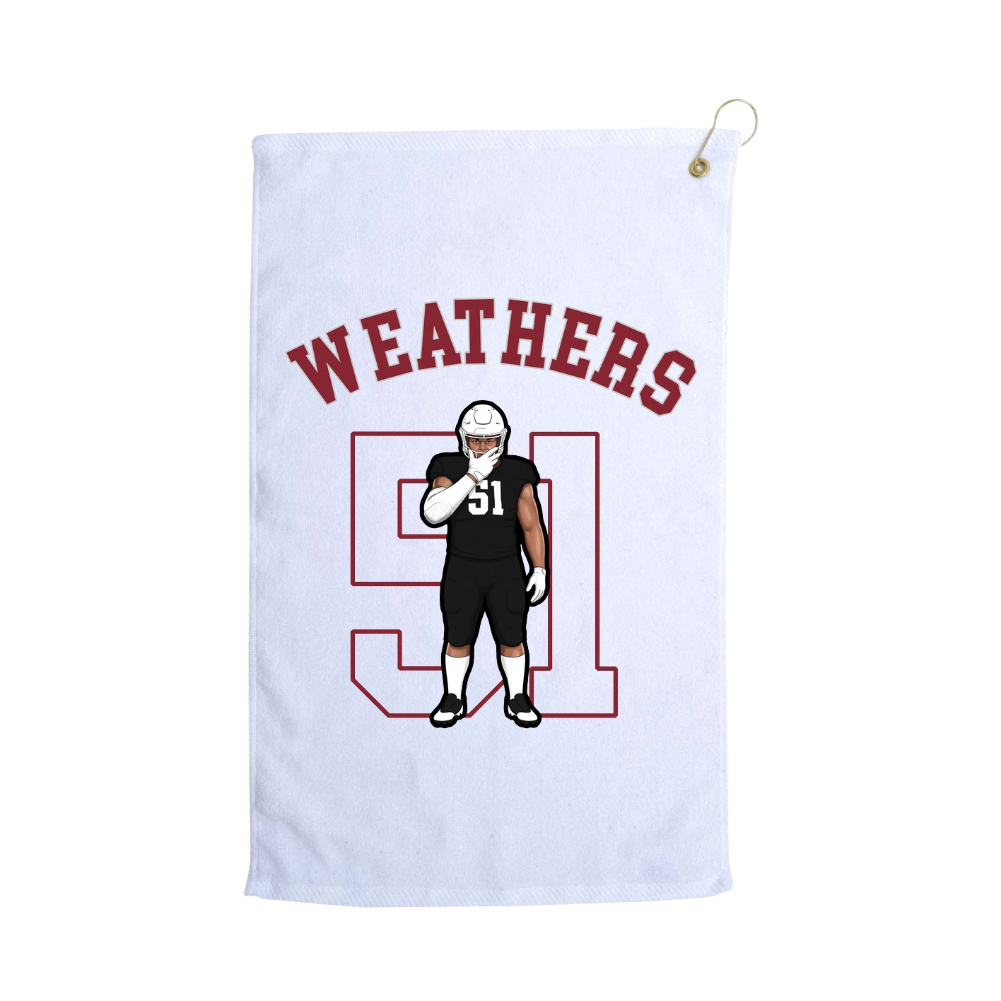 Golf Towel — Shirsey Arch in White