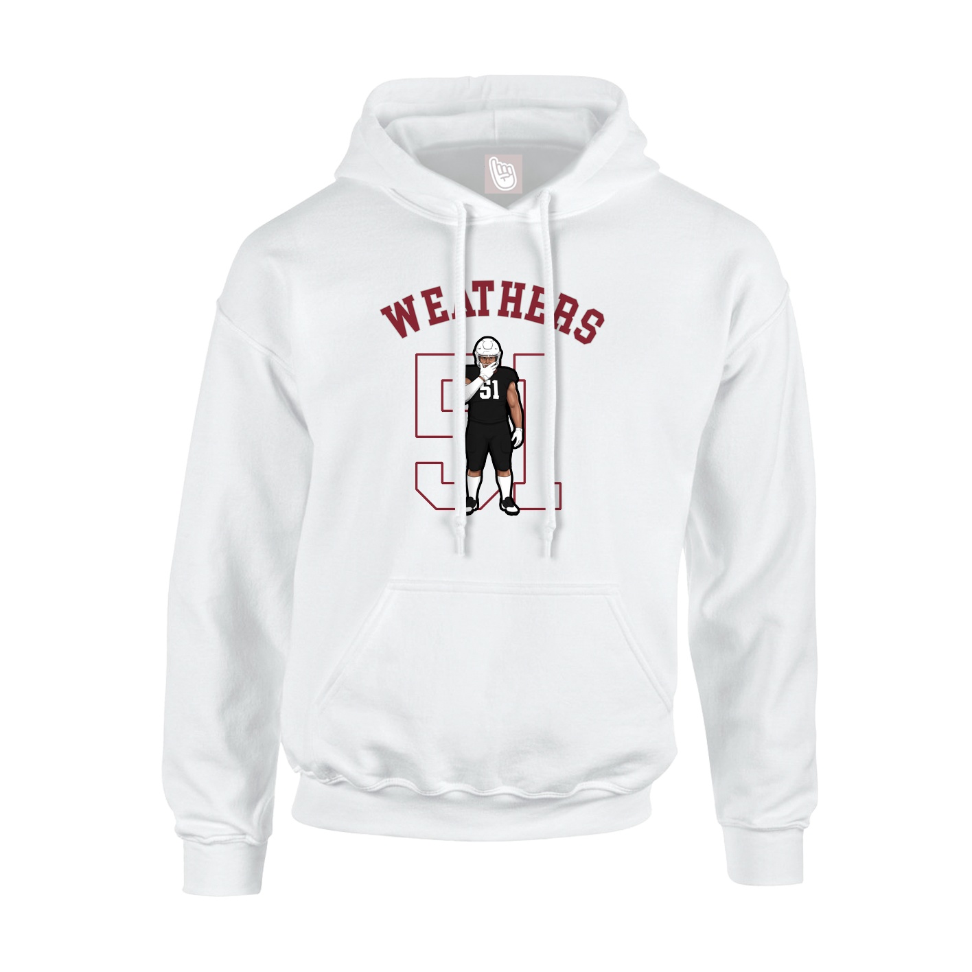 Youth Hoodie — Shirsey Arch in White