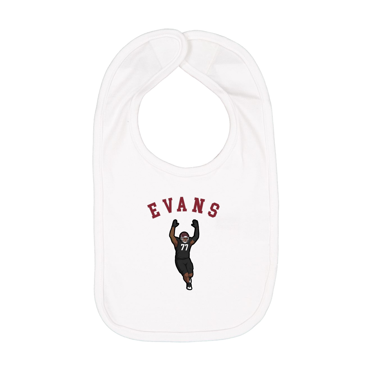 Infant Bib — Shirsey Arch in White