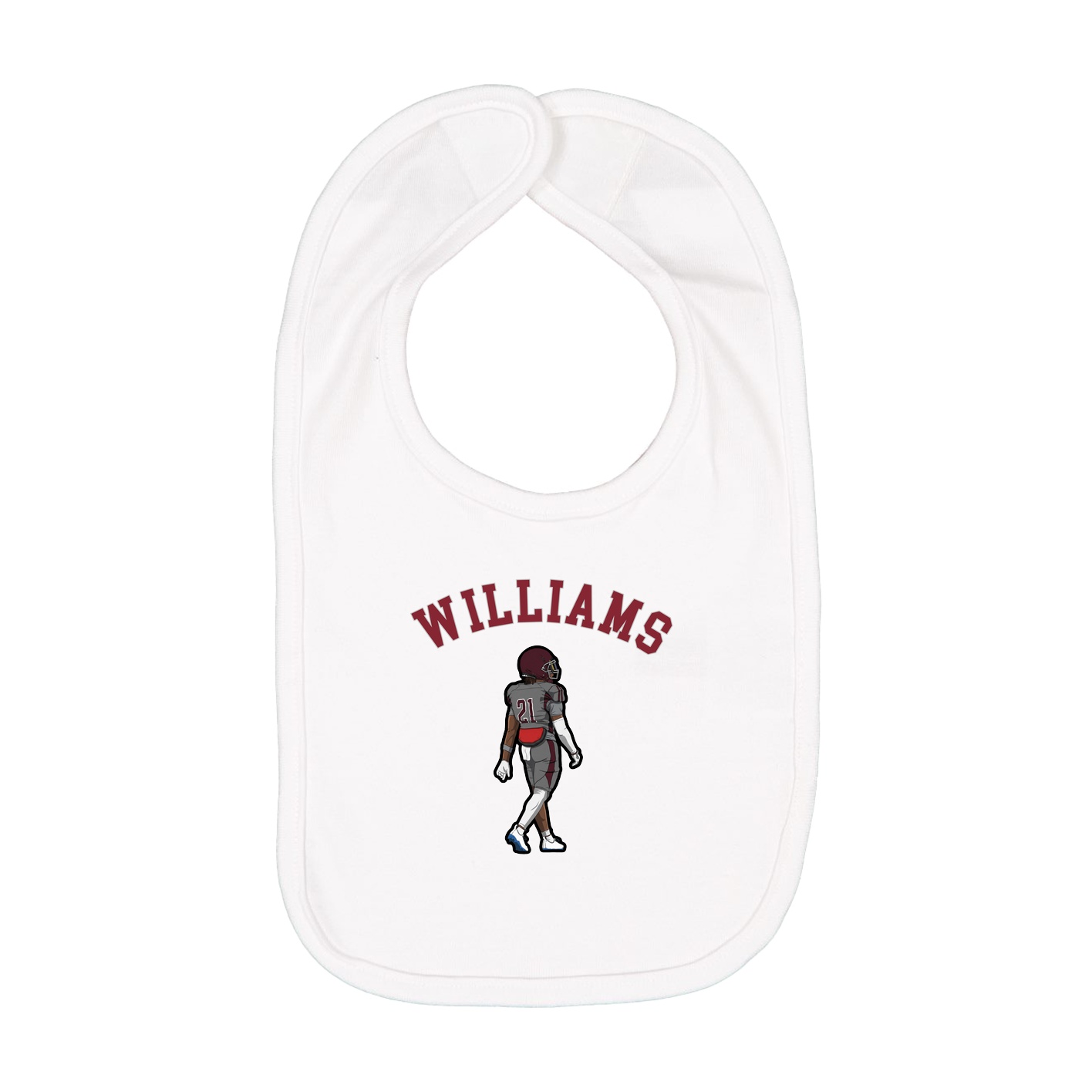 Infant Bib — Shirsey Arch in White