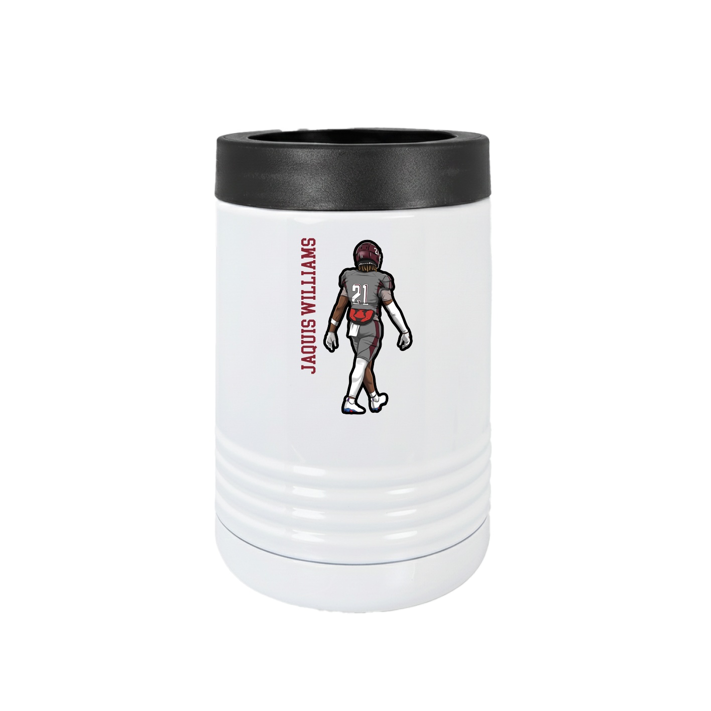 Beverage Holder — Name Vertical in White