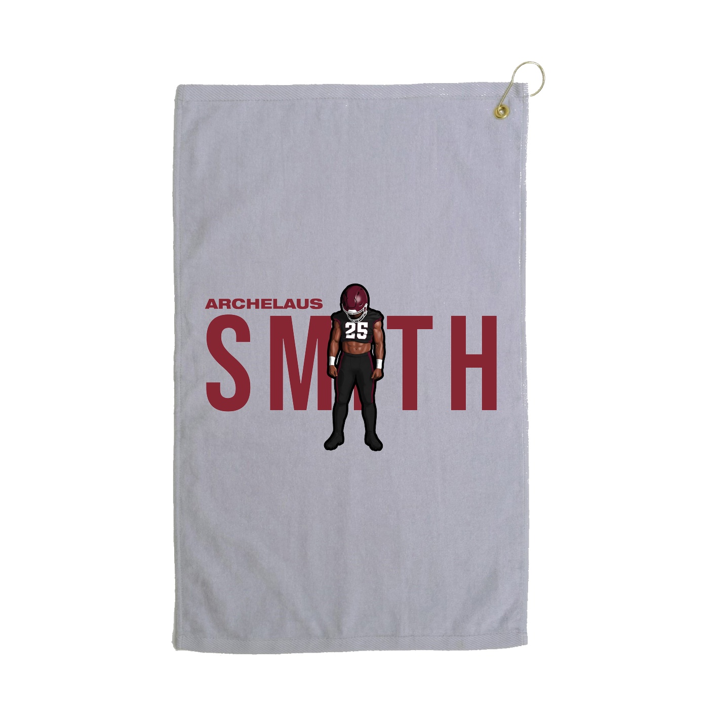 Golf Towel — Player Name in Grey