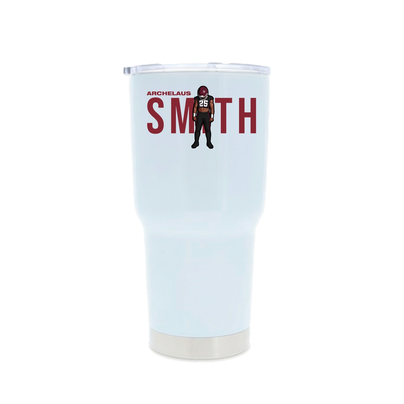 30oz Stainless Steel Tumbler — Player Name in White