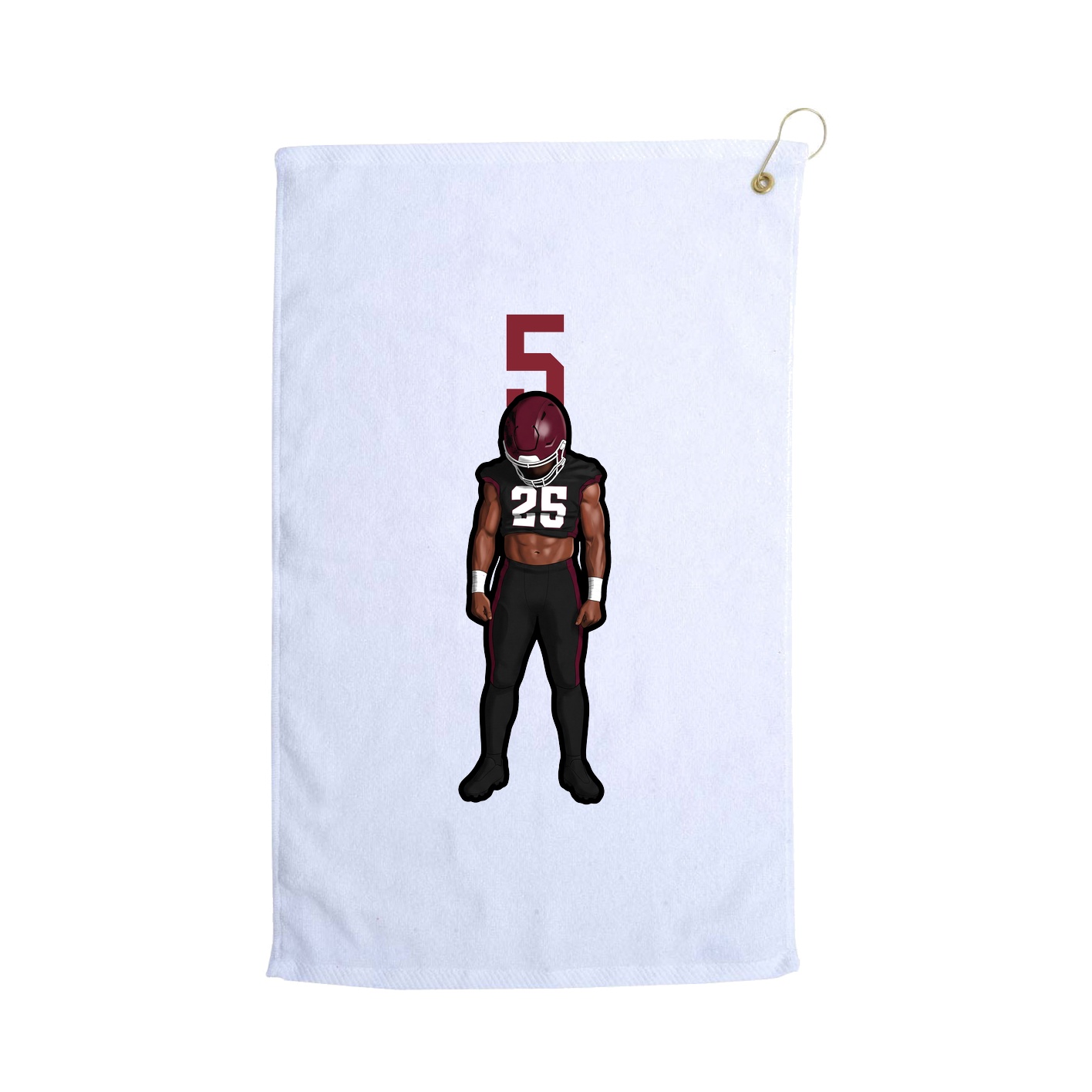 Golf Towel — Number Top in White