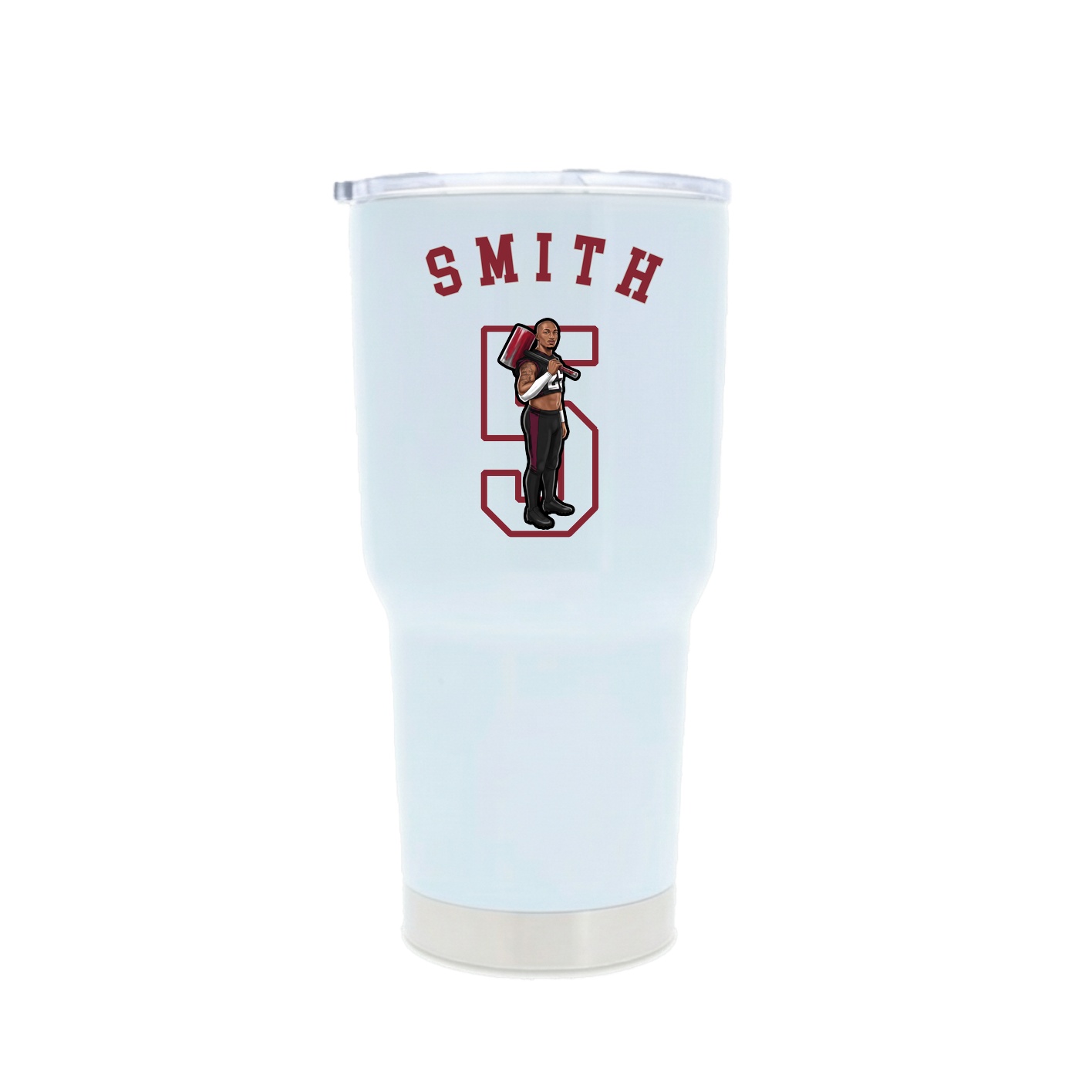 30oz Stainless Steel Tumbler — Shirsey Arch in White