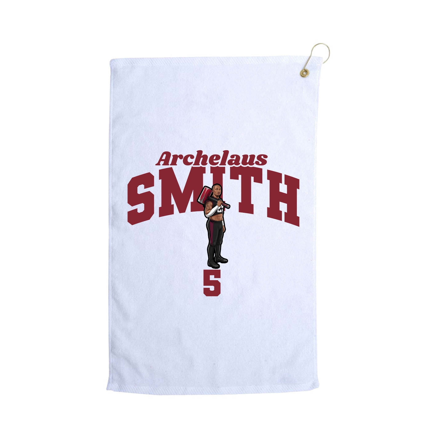 Golf Towel — Signature Arch in White