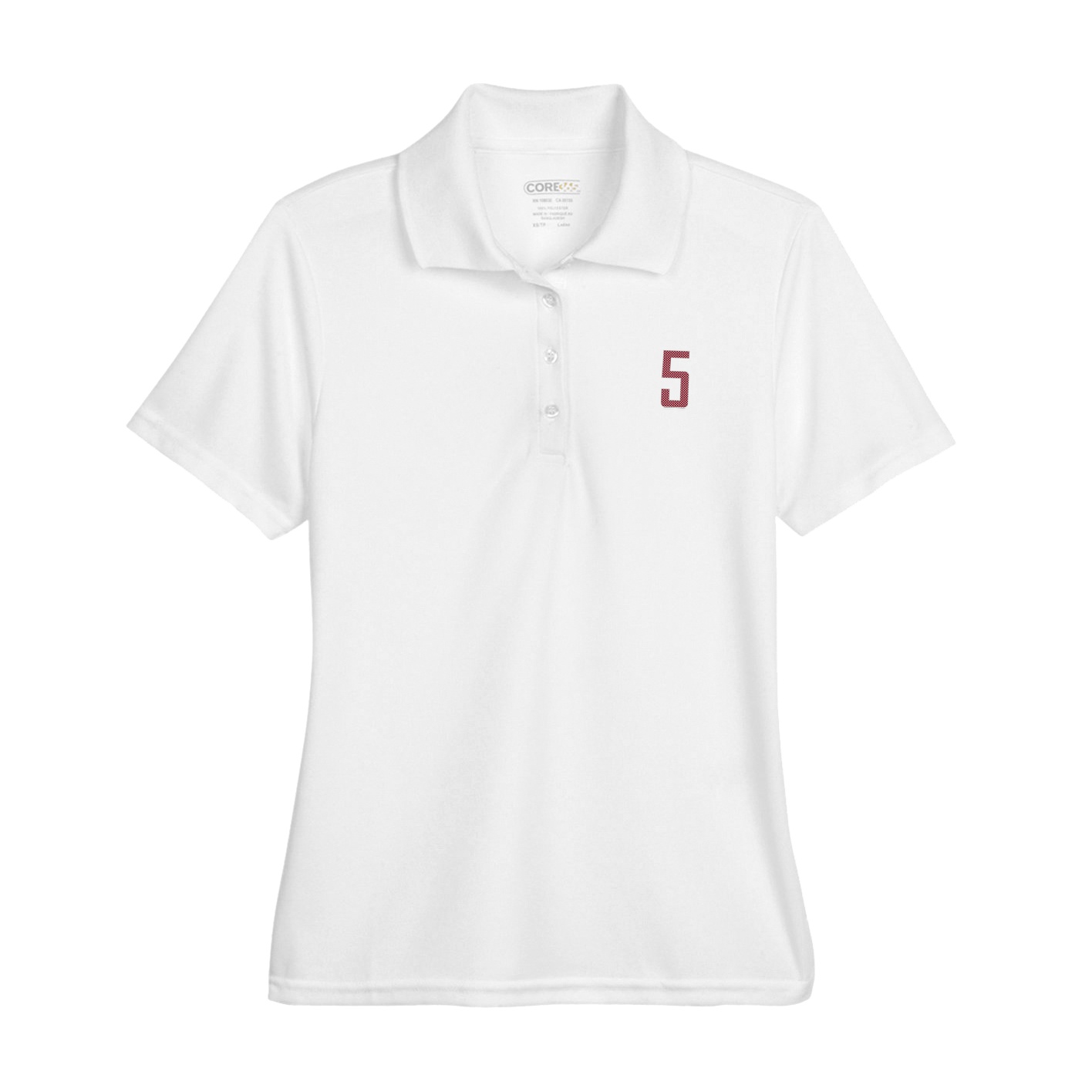 Womens Performance Polo — Front Shirsy in White