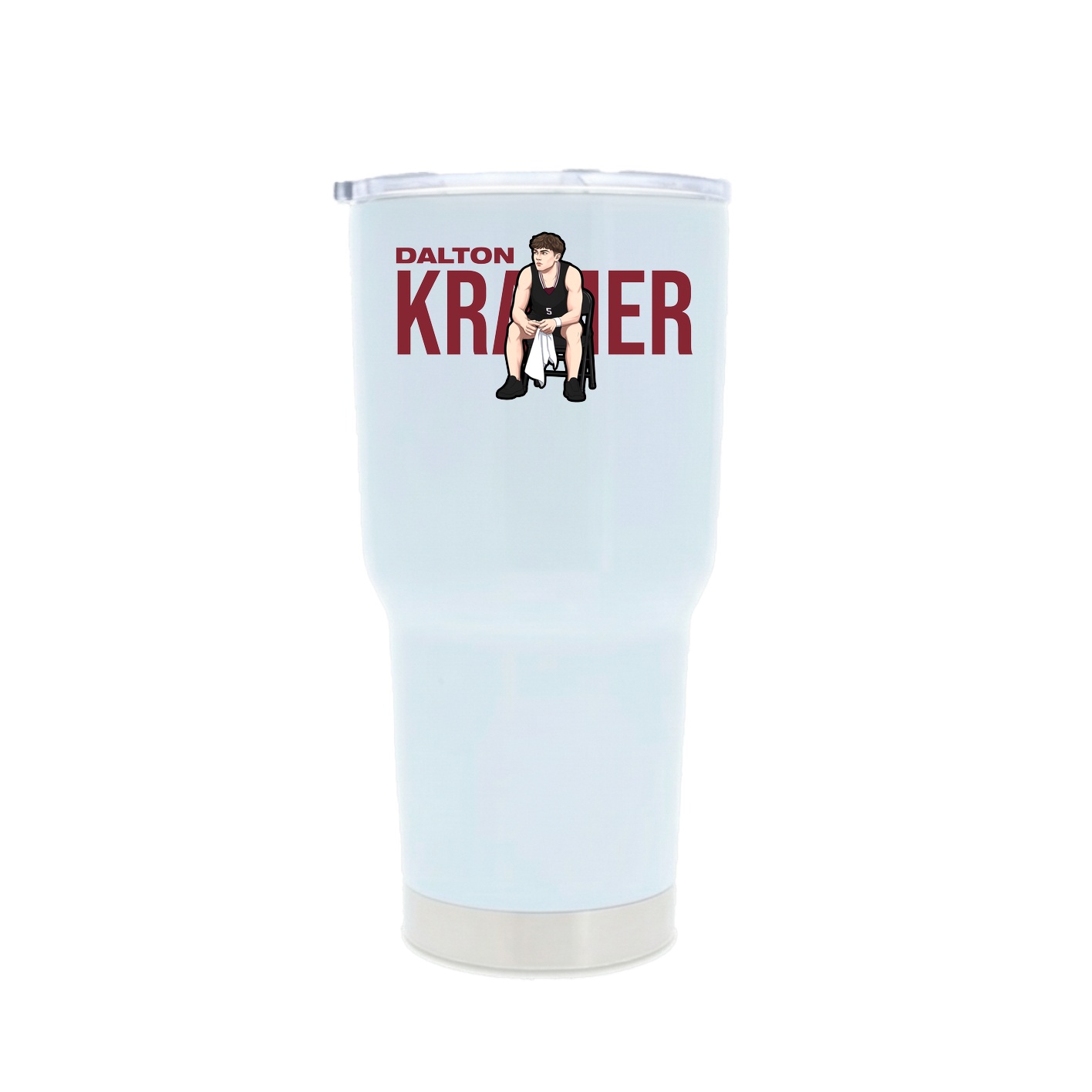 30oz Stainless Steel Tumbler — Player Name in White