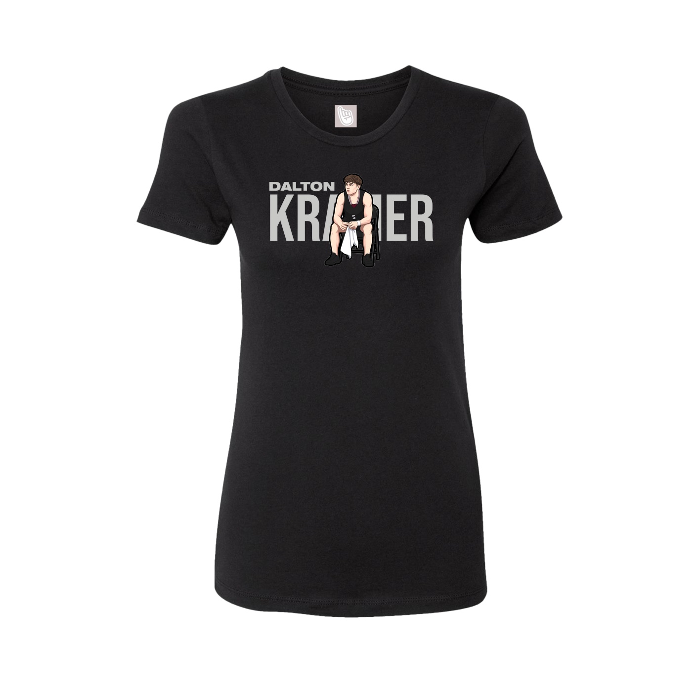 Fitted Women's Tee — Player Name in Black