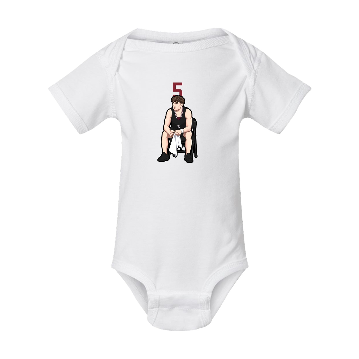 Baby Onesie — Number Top in White