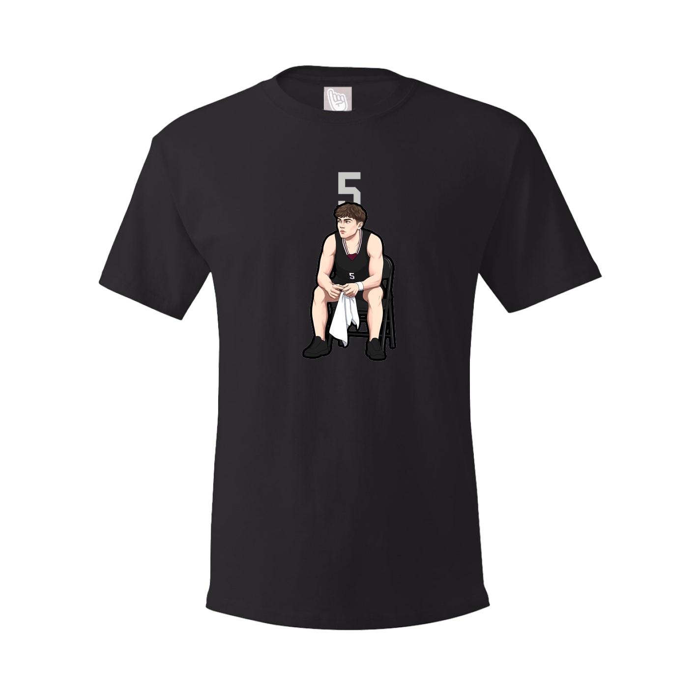 Youth Tee — Number Top in Black