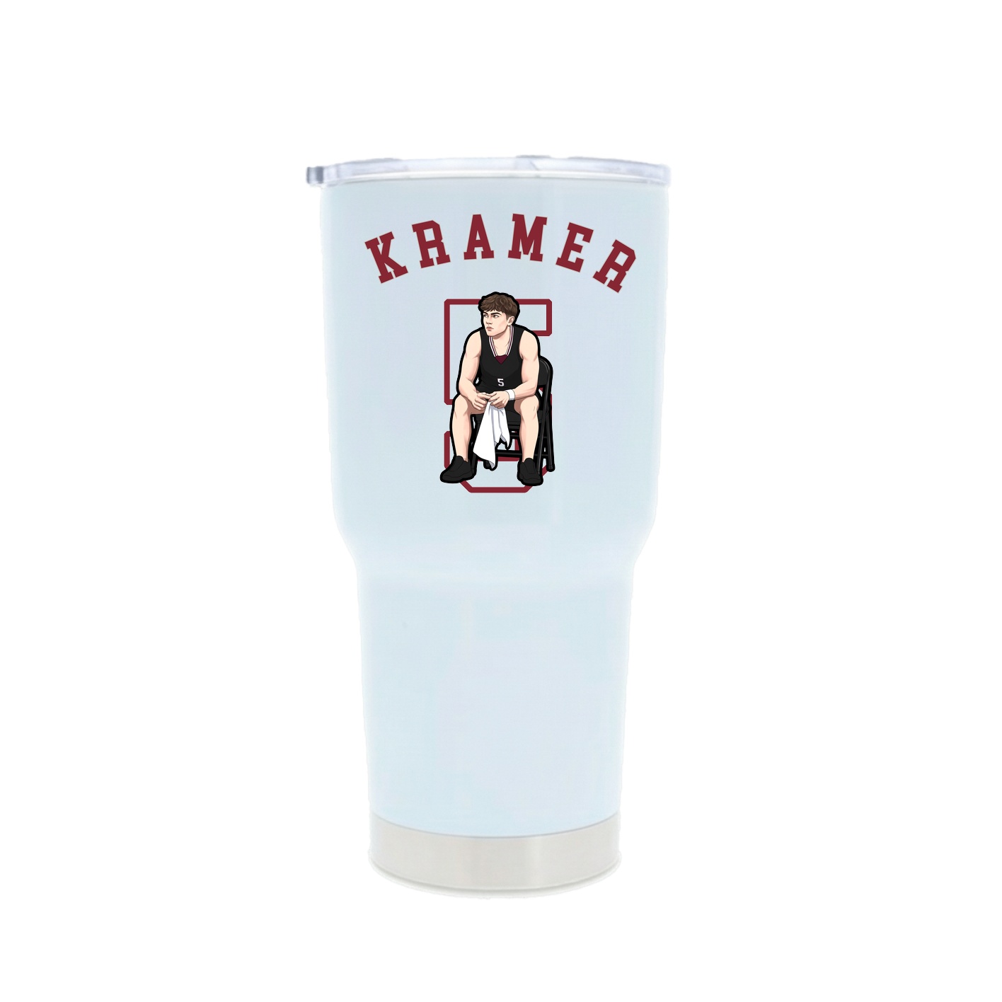 30oz Stainless Steel Tumbler — Shirsey Arch in White