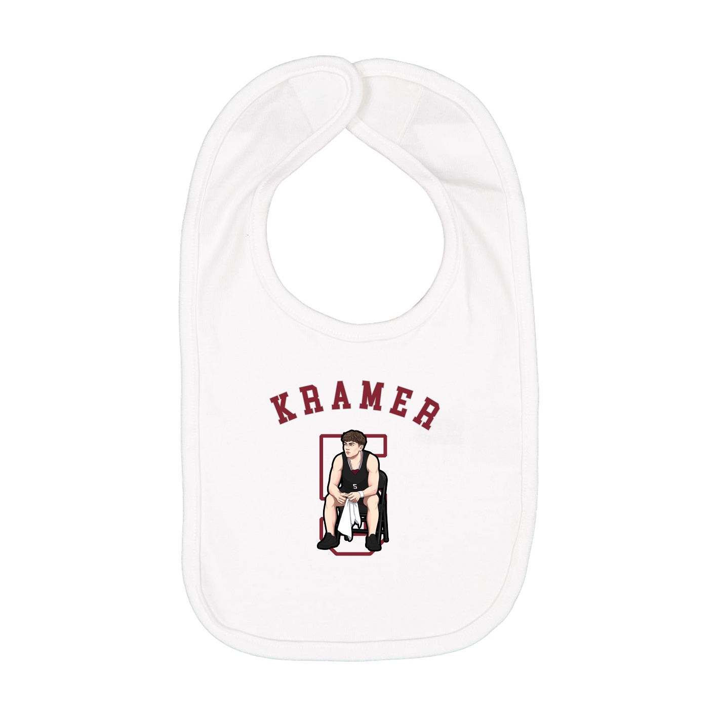 Infant Bib — Shirsey Arch in White