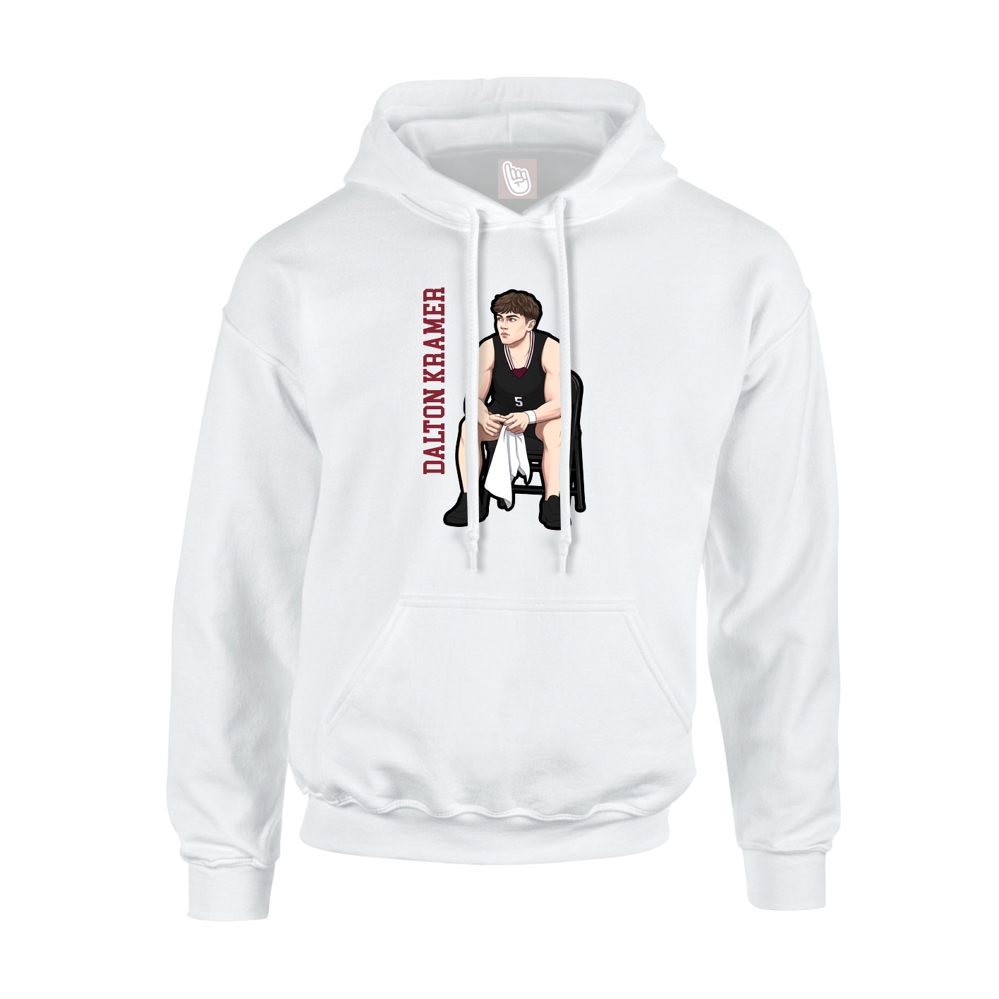 Hoodie — Name Vertical in White
