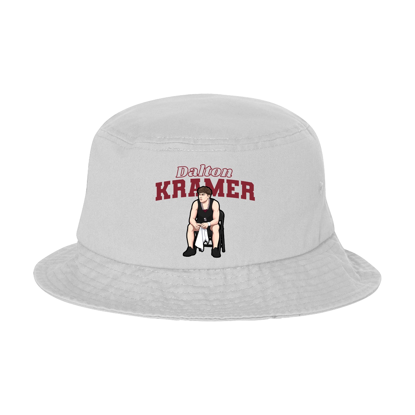 Bucket Cap — Name Arch in White