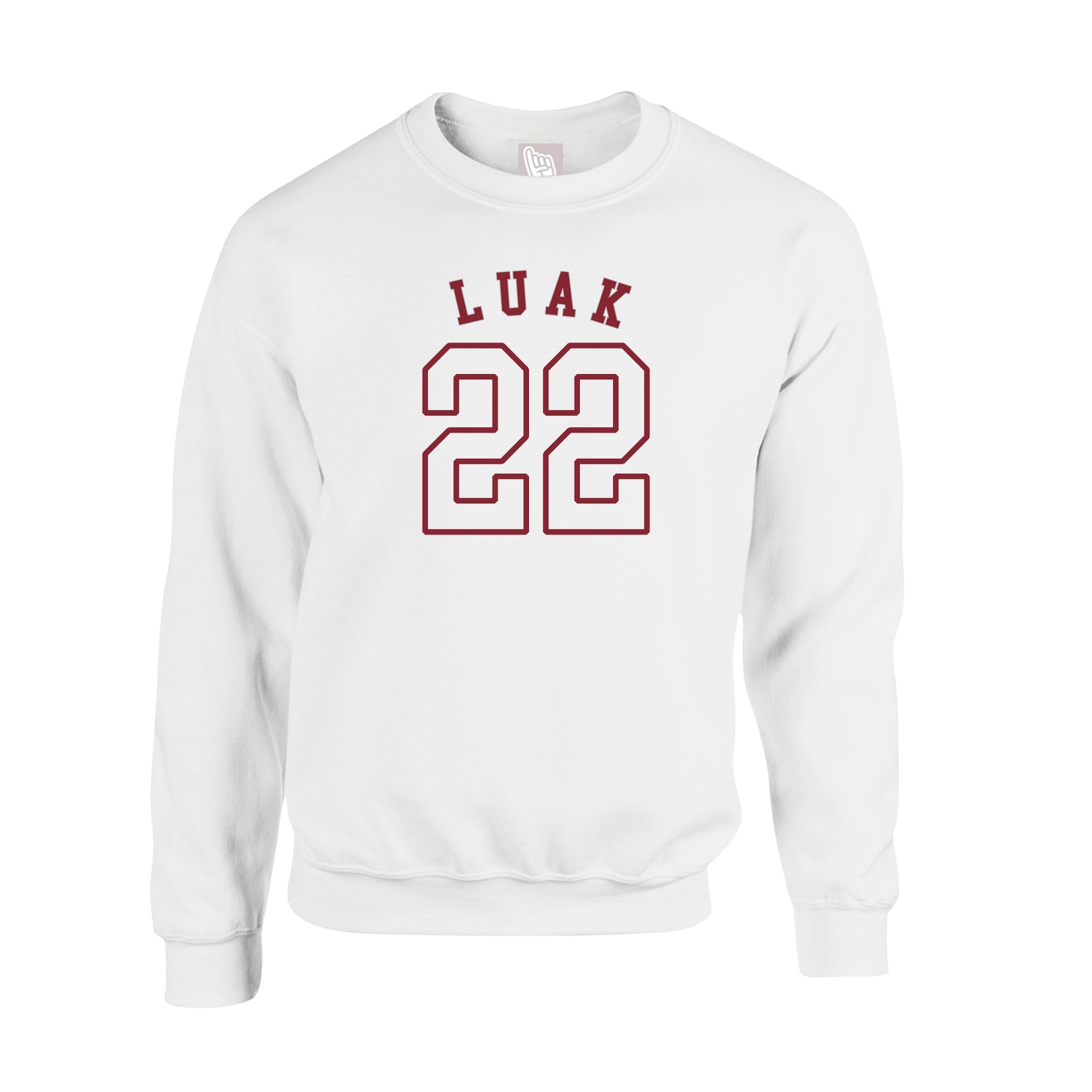 Fleece Crew — Shirsey Arch in White