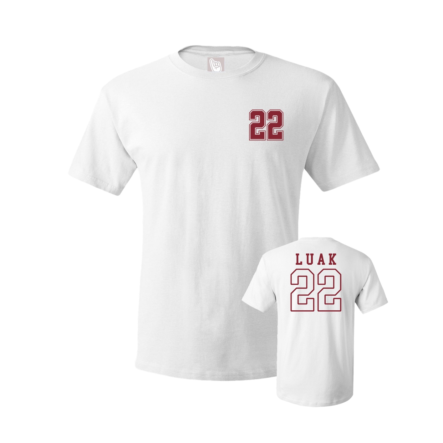 Youth Tee — Chest Back in White