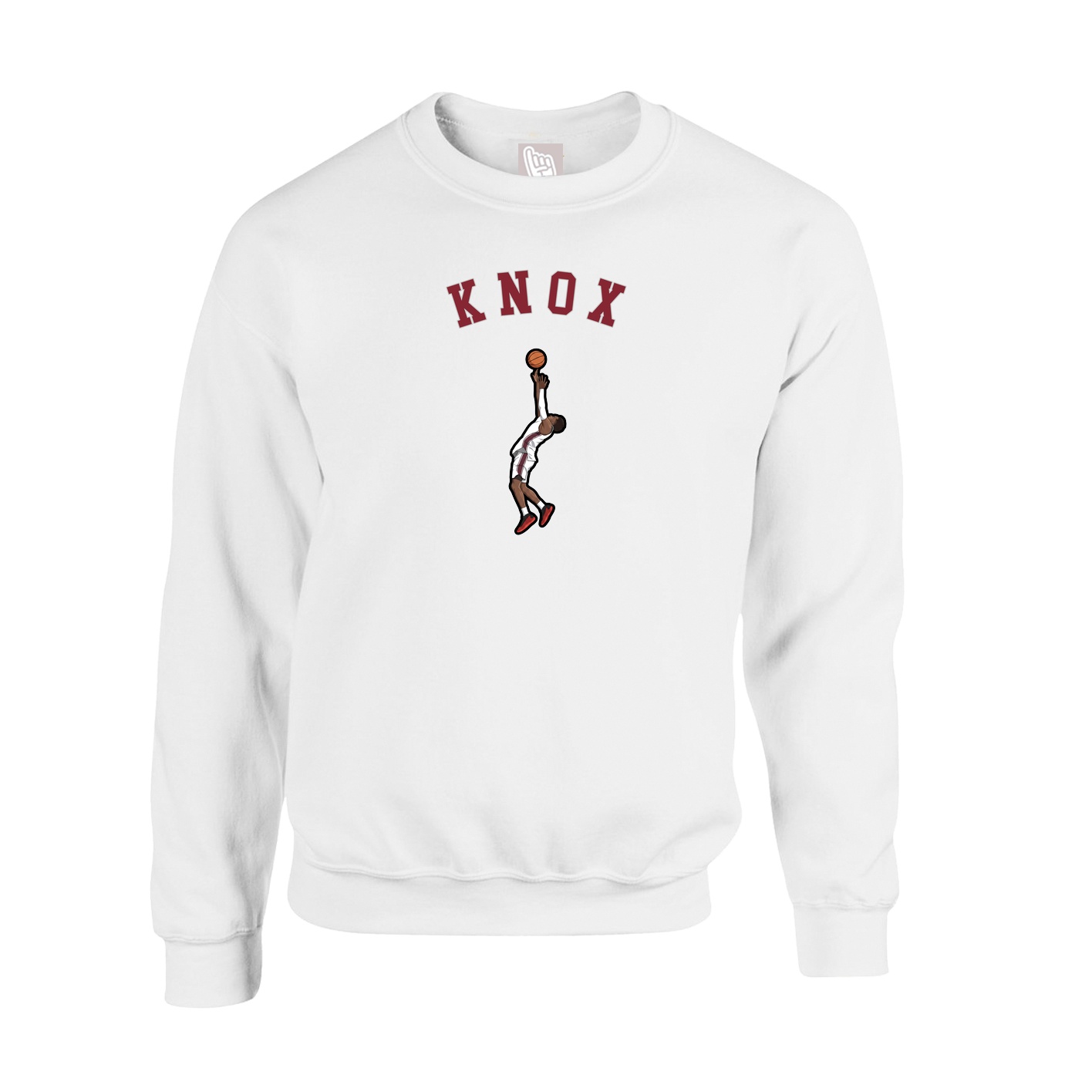Fleece Crew — Shirsey Arch in White