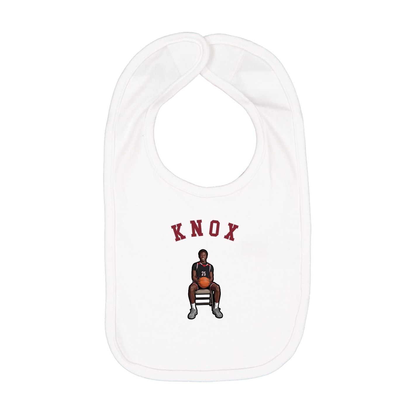 Infant Bib — Shirsey Arch in White