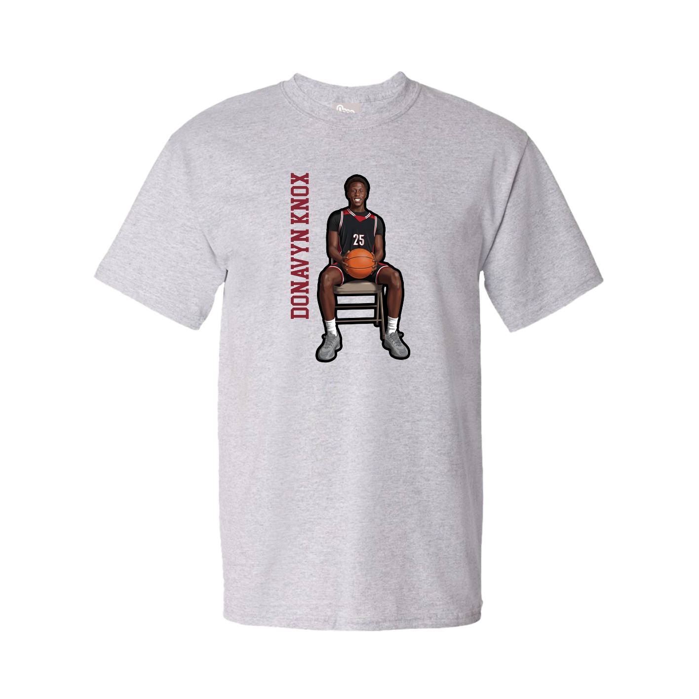 Tee — Name Vertical in Grey
