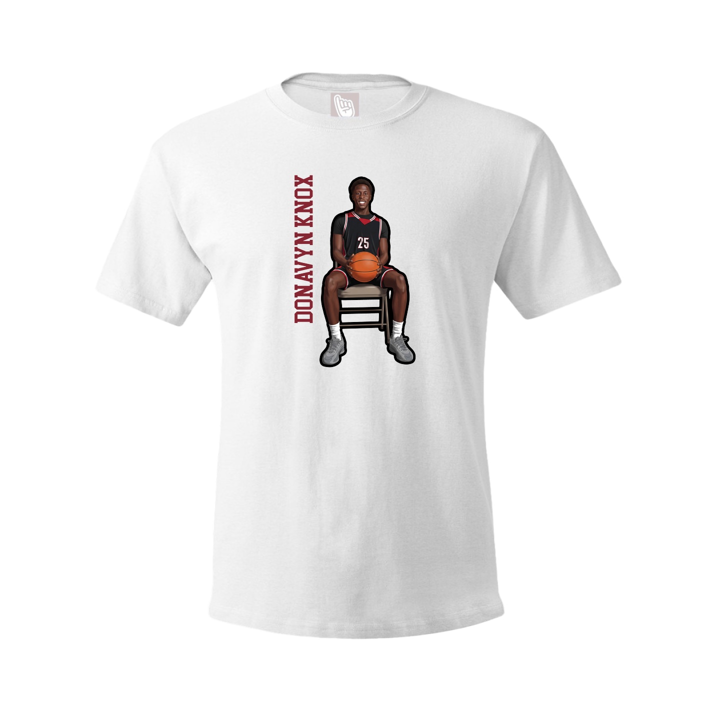 Youth Tee — Name Vertical in White