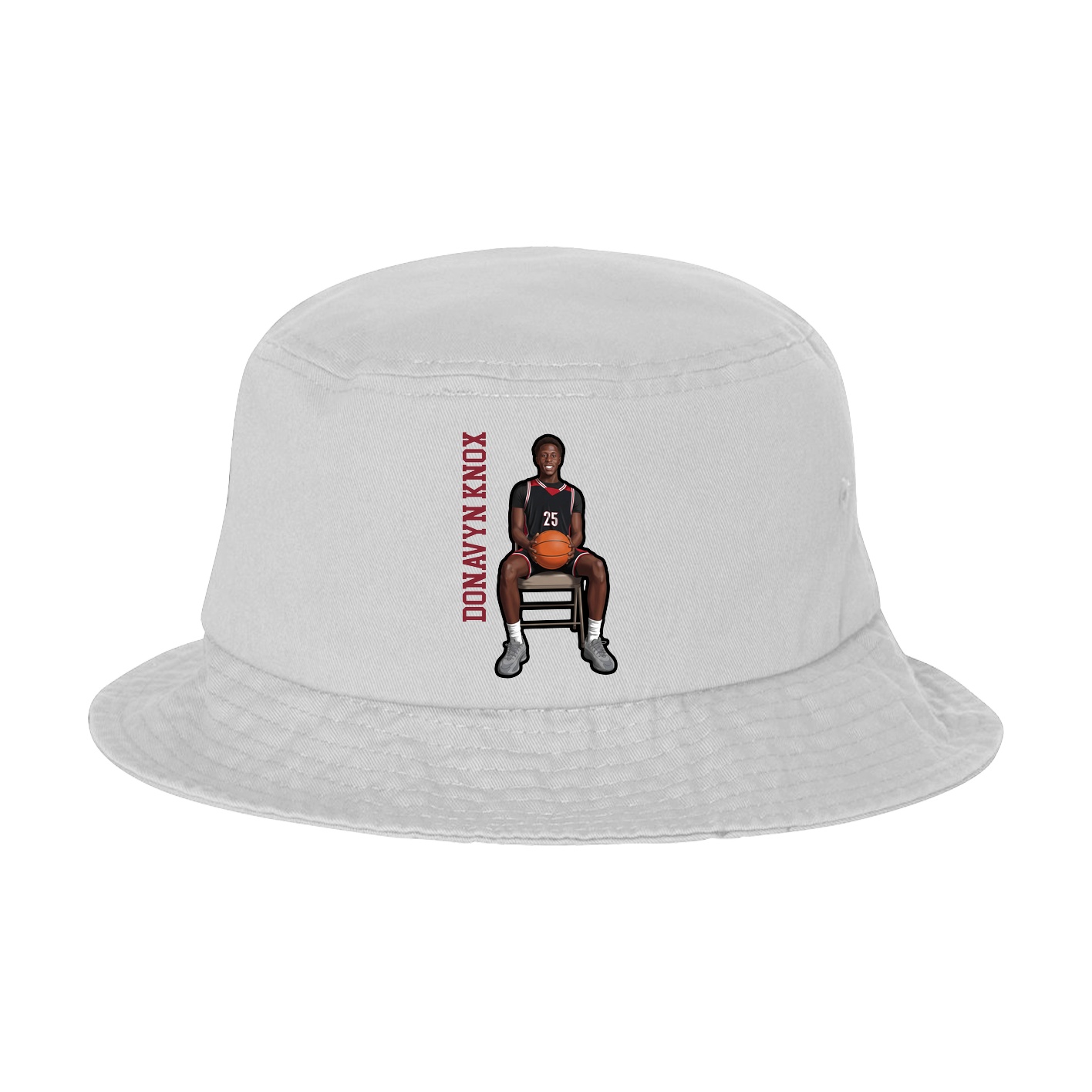 Bucket Cap — Name Vertical in White