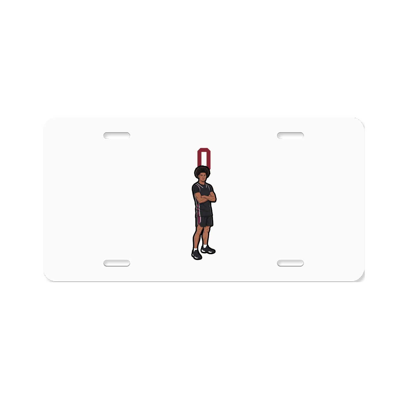 License Plate — Number Top in Classic