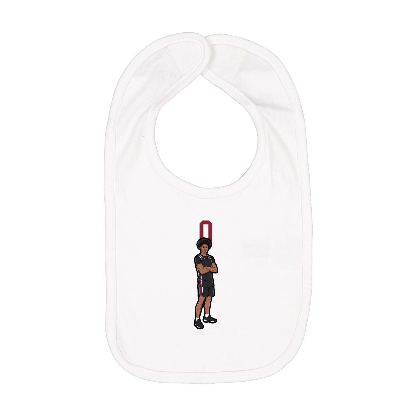 Infant Bib — Number Top in White