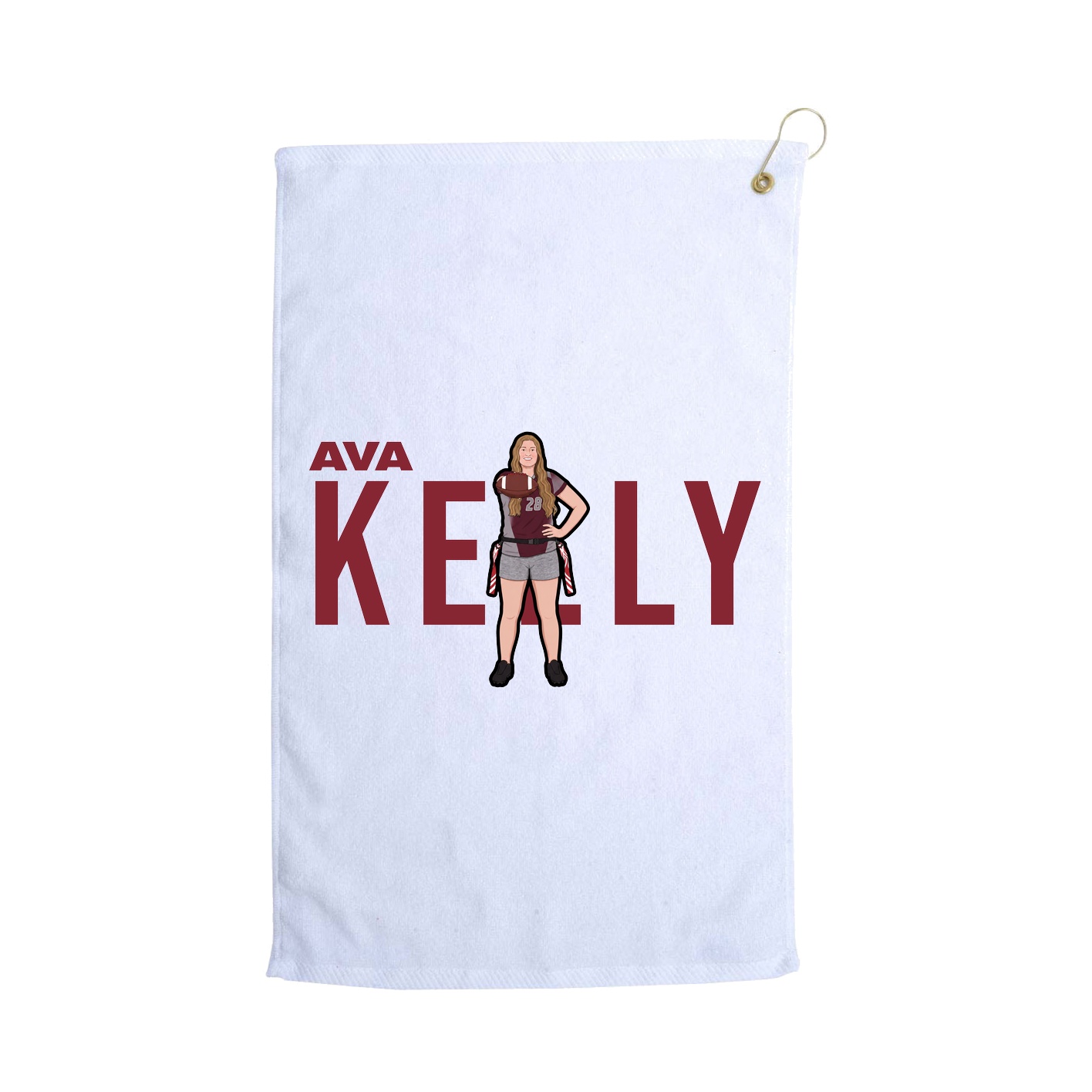 Golf Towel — Player Name in White