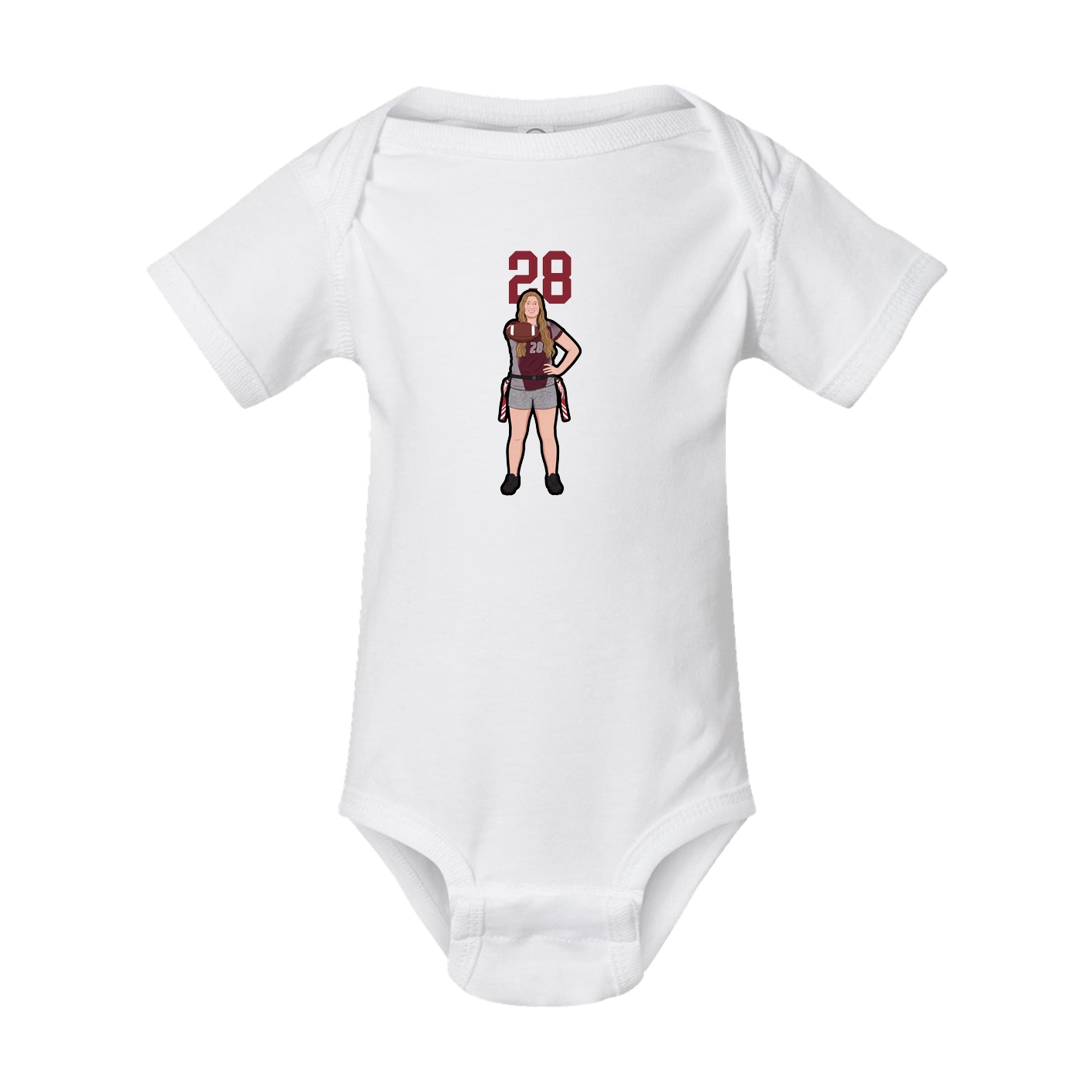 Baby Onesie — Number Top in White