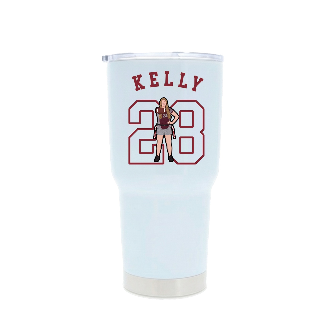 30oz Stainless Steel Tumbler — Shirsey Arch in White