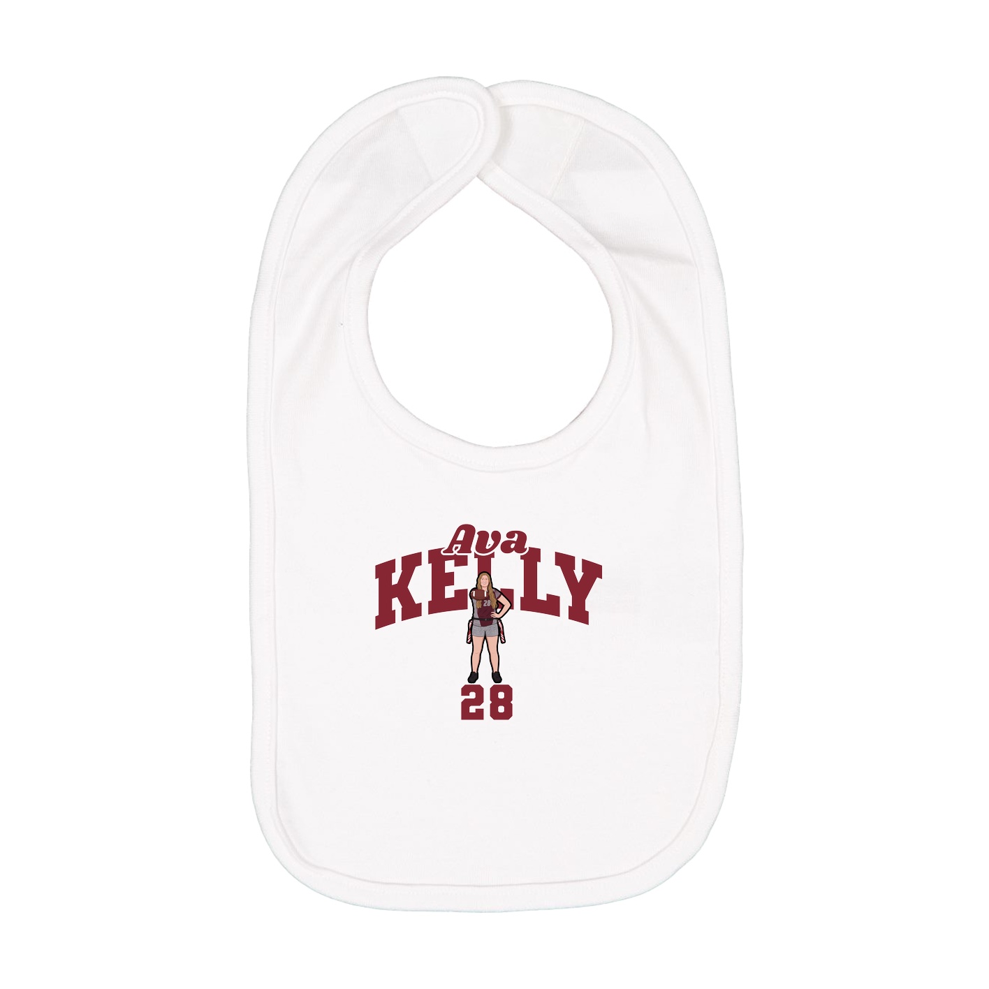 Infant Bib — Signature Arch in White
